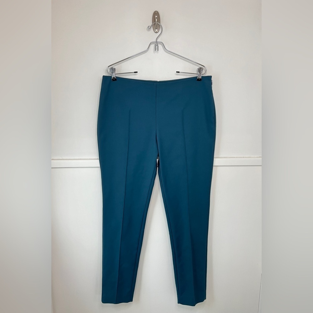 Akris Melissa Cotton Techno Stretch Slim Pants in Navy Denim